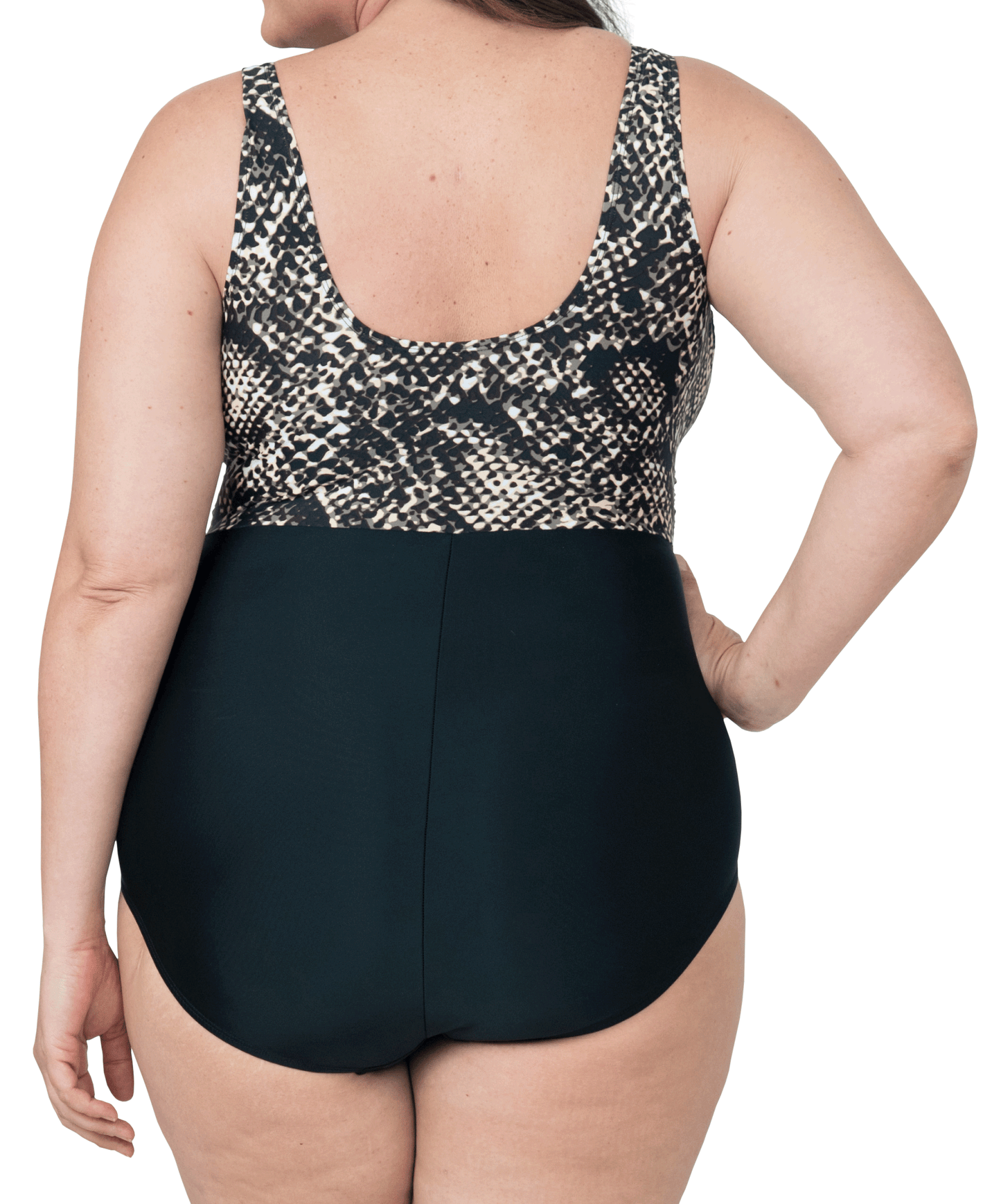Caribbean Sand Women's Plus Size Fashion Twist Knot 1 Piece Swimsuit