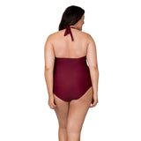 Sun & Sea Women's Plus Size Halter Style 1 Piece Swimsuit