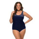 Women's Ruched Plus Size 1 Piece Swimsuit