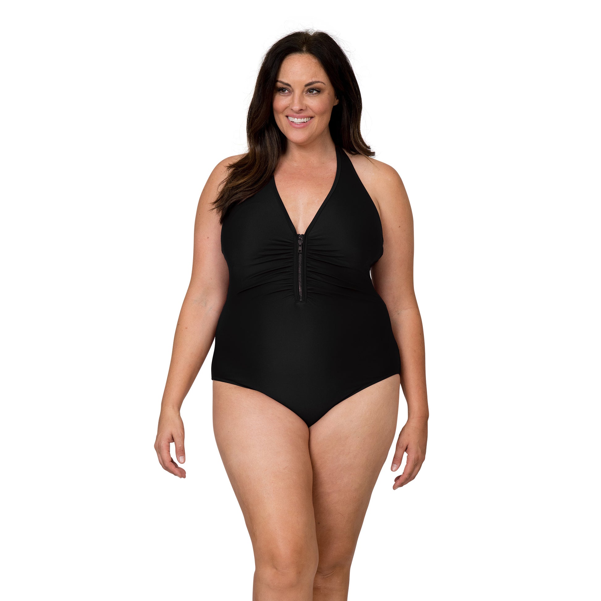plus size halter swim dress Sun & Sea Women's Plus Size Halter Style 1 Piece Swimsuit – Swimsuit Station Outlet