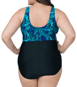 Caribbean Sand Women's Plus Size Fashion Twist Knot 1 Piece Swimsuit